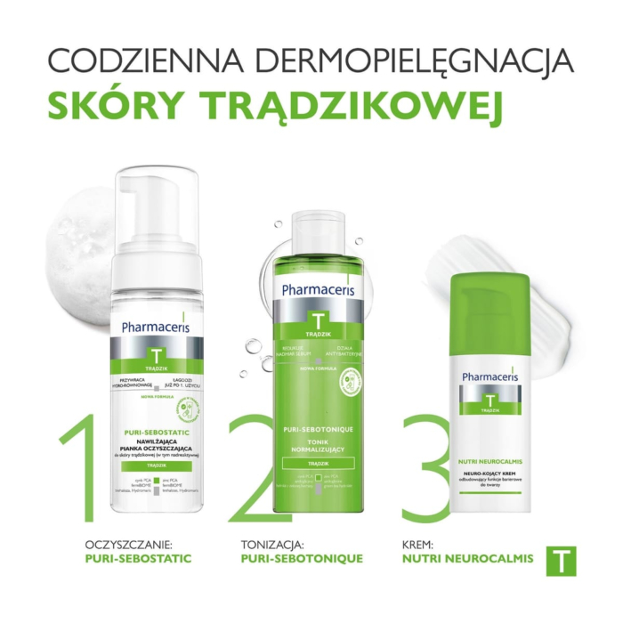 Pharmaceris T Puri-Sebostatic Nawilżająca pianka oczyszczająca do twarzy, 150 ml