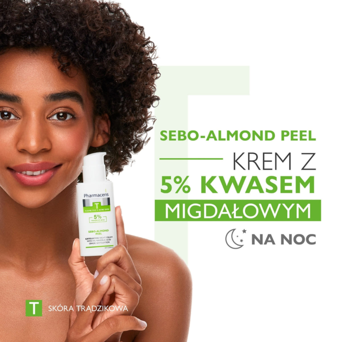 Pharmaceris T Sebo-Almond Peel Krem na noc z 5% kwasem migdałowym