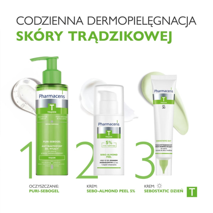Pharmaceris T Sebo-Almond Peel Krem na noc z 5% kwasem migdałowym