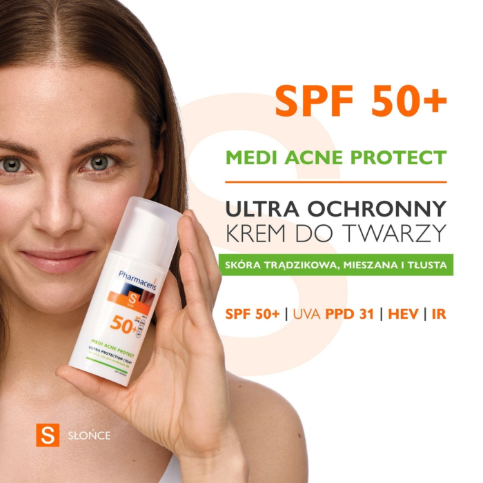 Pharmaceris S krem ochronny dla skóry trądzikowej, mieszanej i tłustej SPF50+ 