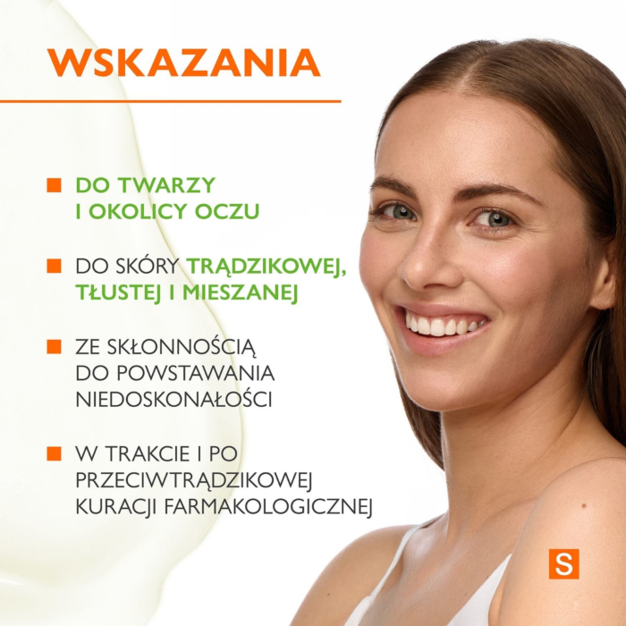 Pharmaceris S krem ochronny dla skóry trądzikowej, mieszanej i tłustej SPF50+ 