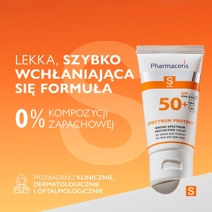 Pharmaceris S Krem o szerokopasmowej ochronie SPF50+ 