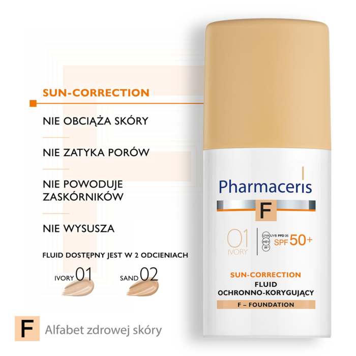 Pharmaceris F Fluid ochronno-korygujący SPF50+ 01