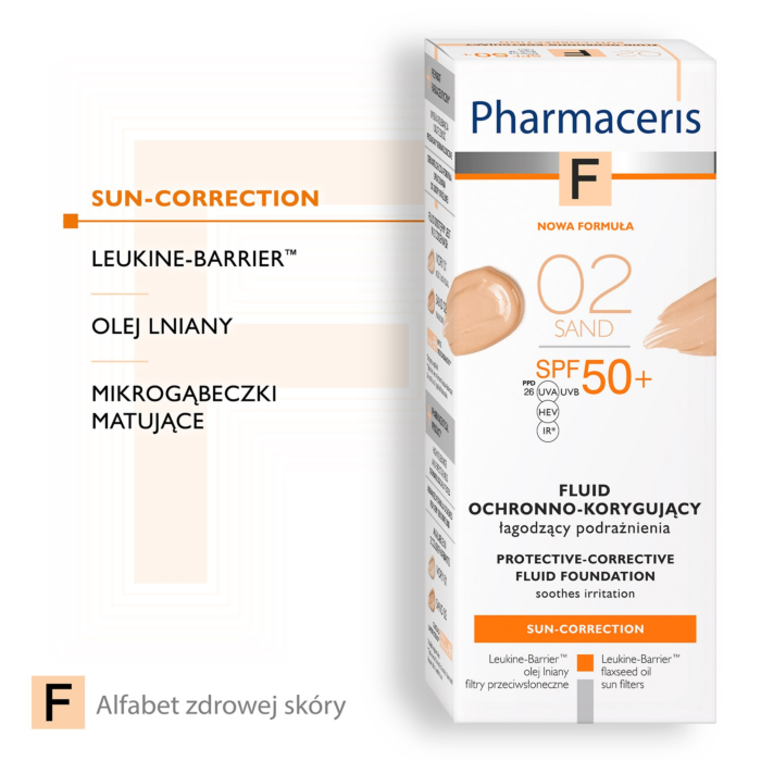 Pharmaceris F Fluid ochronno-korygujący SPF50+ 02