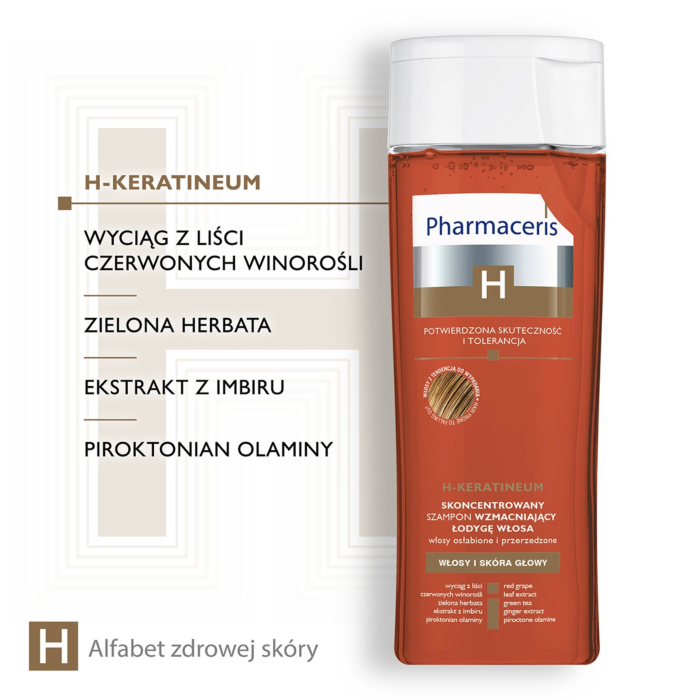 Pharmaceris H Keratineum Skoncetrowany szampon wzmacniający włosy osłabione