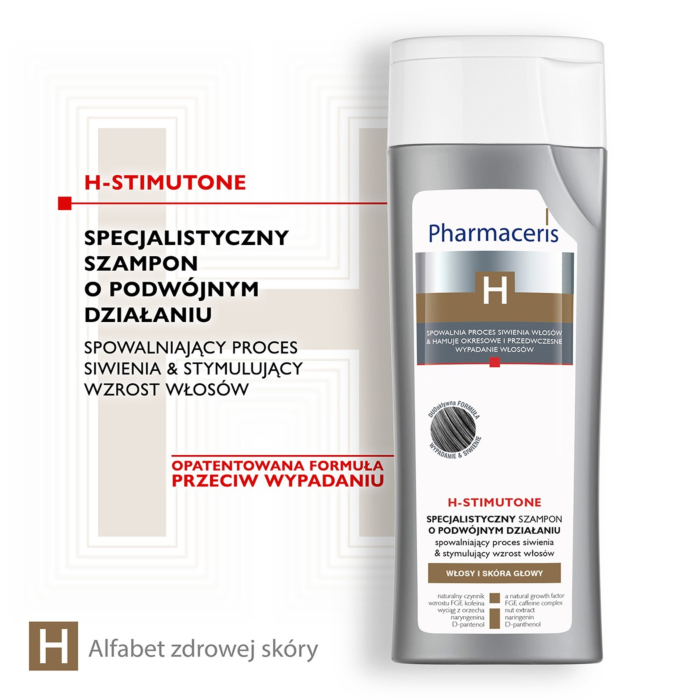 Pharmaceris H Stimutone Szampon spowalniający proces siwienia i stymulujący wzrost włosów