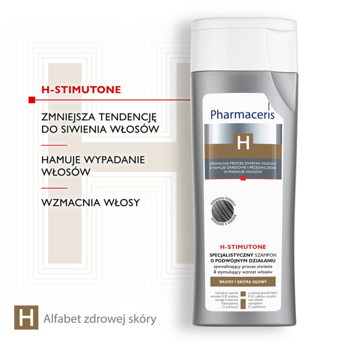 Pharmaceris H Stimutone Szampon spowalniający proces siwienia i stymulujący wzrost włosów