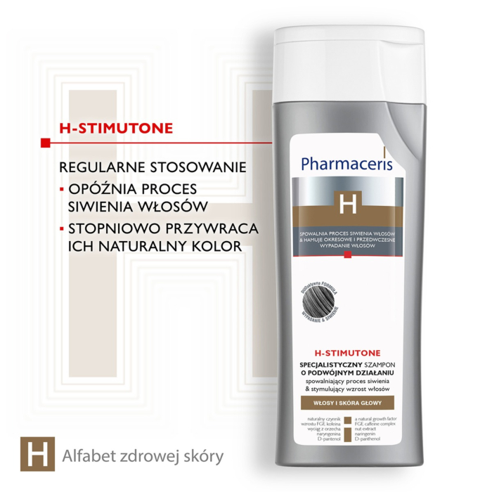 Pharmaceris H Stimutone Szampon spowalniający proces siwienia i stymulujący wzrost włosów