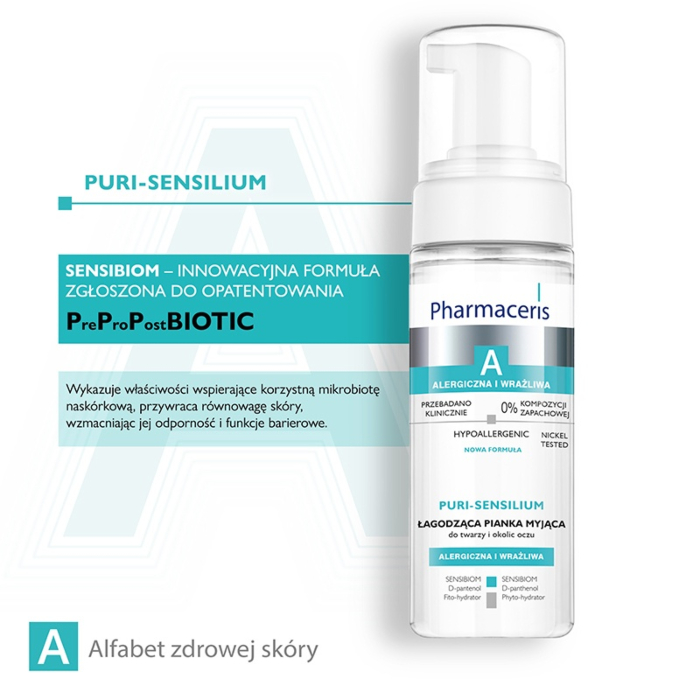Pharmaceris A Puri-Sensilium Delikatna pianka myjąca do twarzy