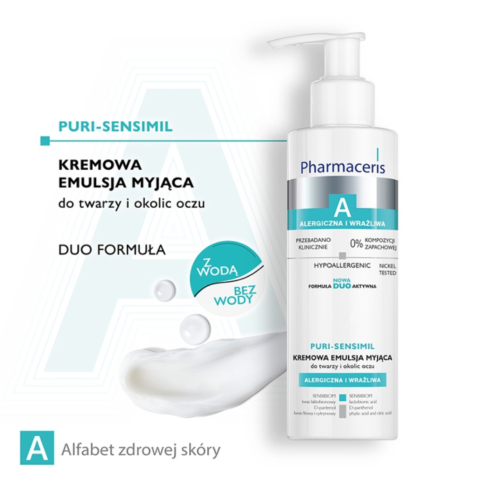 Pharmaceris A Puri-Sensimil Kremowa emulsja myjąca do twarzy i okolic oczu