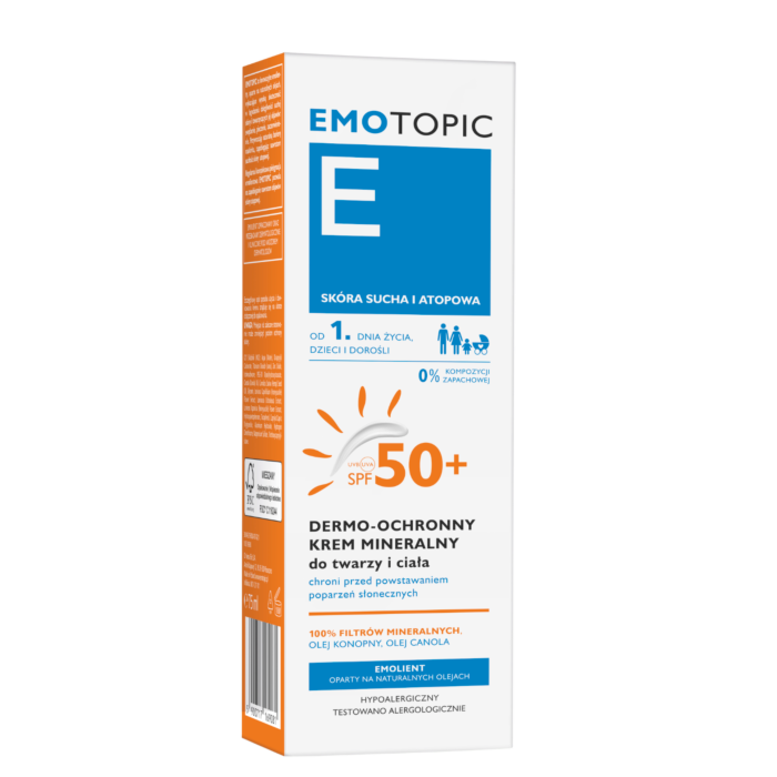 Emotopic SPF50+ Dermoochronny krem mineralny do twarzy i ciała
