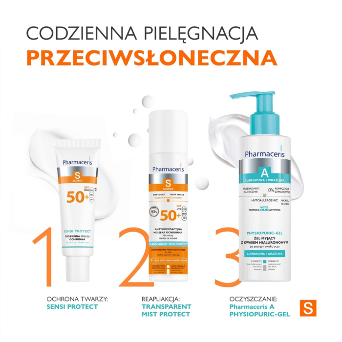 Pharmaceris S Sensi Protect Codzienna emulsja ochronna do twarzy i okolic oczu SPF50+ 