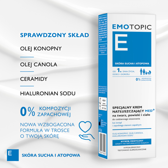 Emotopic Specjalny krem natłuszczający do twarzy i ciała