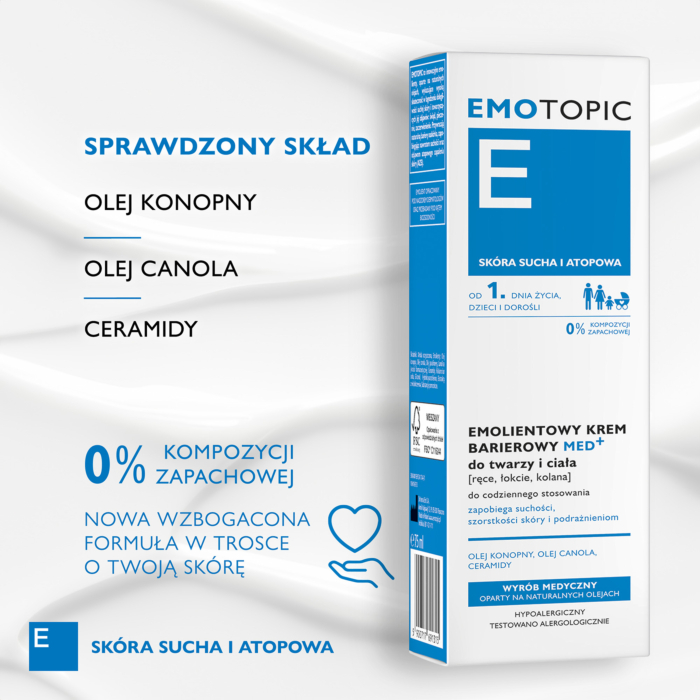 Emotopic Emolientowy krem Barierowy do twarzy i ciała