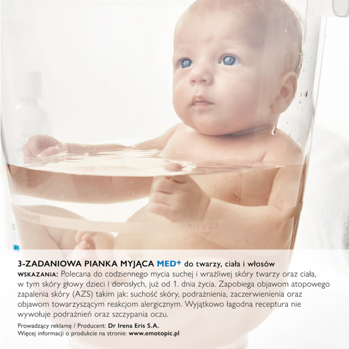 Emotopic 3-zadaniowa pianka myjąca do twarzy, ciała i włosów