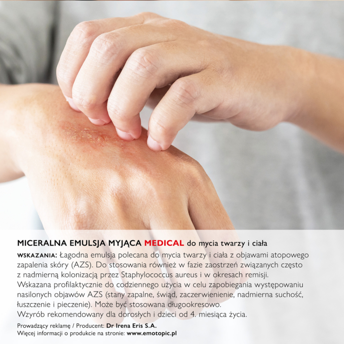 Emotopic Bacteria Control Medical Micelarna emulsja myjąca do twarzy i ciała