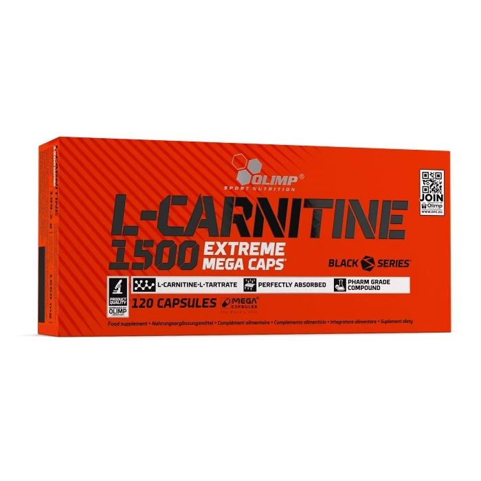 Olimp L-Carnitine 1500 Extreme Mega, Suplement diety wspomagający odchudzanie, Kapsułki