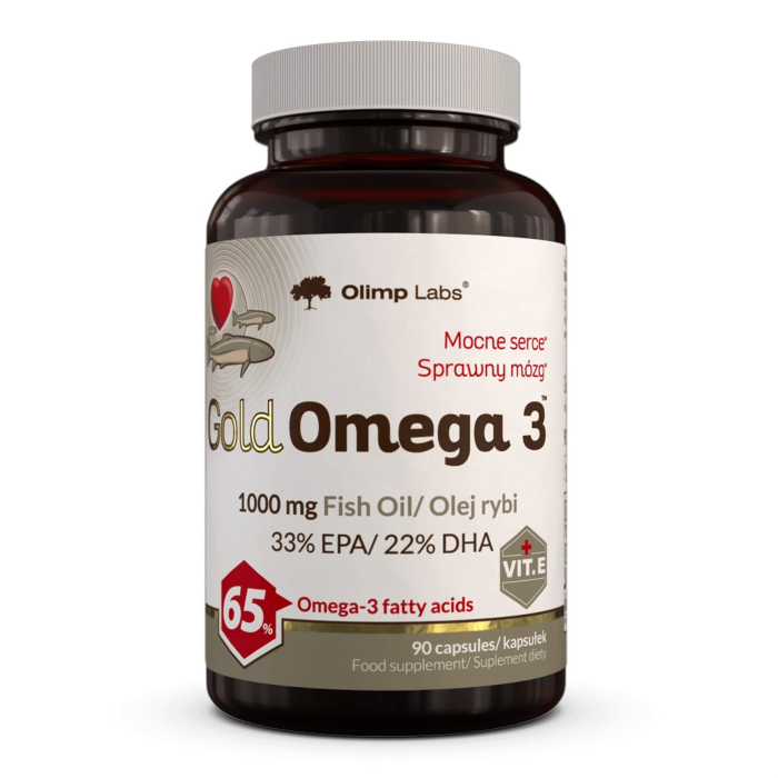 Olimp Gold Omega 3, Kwasy omega-3 z oleju rybiego Kapsułki, 90 szt.
