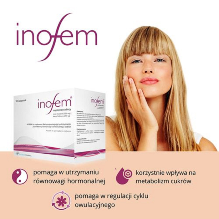 Inofem, Wspomaganie utrzymania prawidłowej równowagi hormonalnej u kobiet, Saszetki