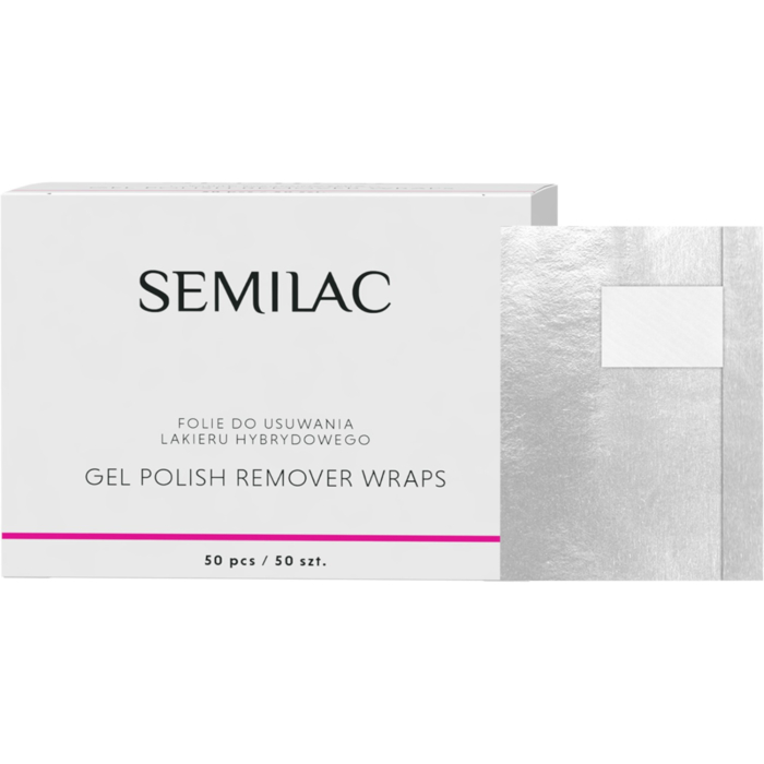 Semilac Remover Wraps Folie do usuwania lakieru hybrydowego 50szt