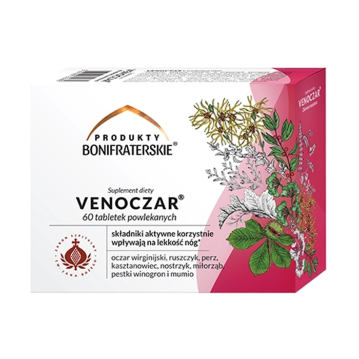 Venoczar Suplement diety, Tabletki Powlekane 60 szt