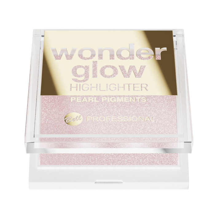 Bell Professional Wonder Glow Highlighter Rozświetlacz prasowany, 01 Rosy Glow