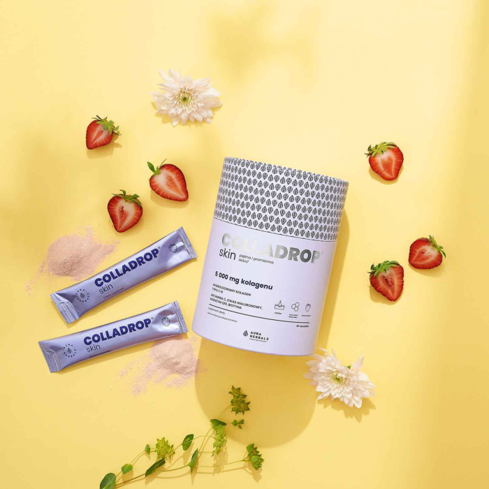 Colladrop Skin Kolagen 5000 mg, Truskawka, Saszetki