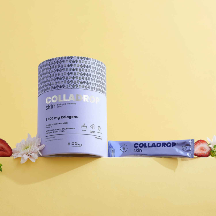 Colladrop Skin Kolagen 5000 mg, Truskawka, Saszetki