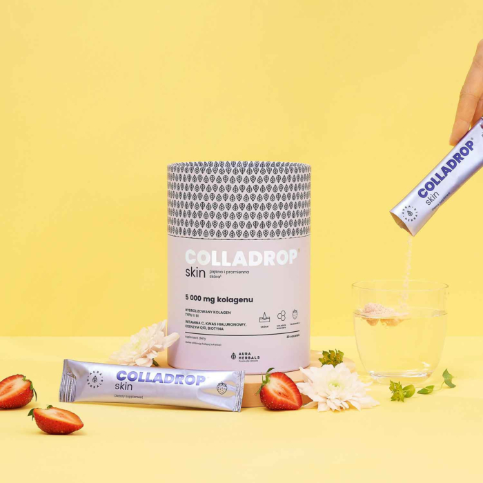 Colladrop Skin Kolagen 5000 mg, Truskawka, Saszetki