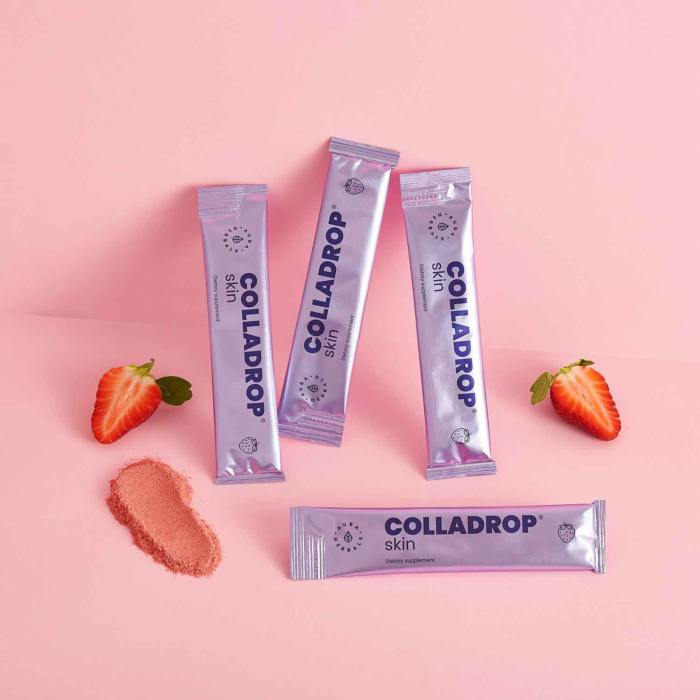 Colladrop Skin Kolagen 5000 mg, Truskawka, Saszetki