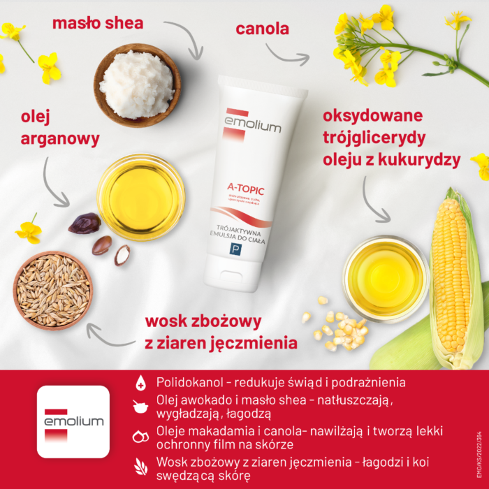 Emolium A-Topic Kojąca trójaktywna emulsja do ciała