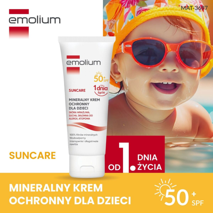 Emolium Suncare Mineralny krem ochronny SPF50+ 