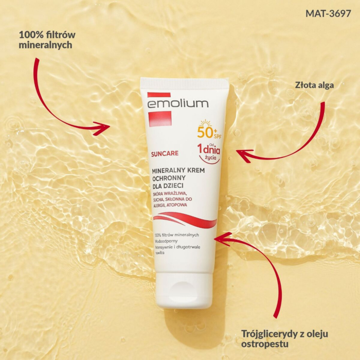 Emolium Suncare Mineralny krem ochronny SPF50+ 