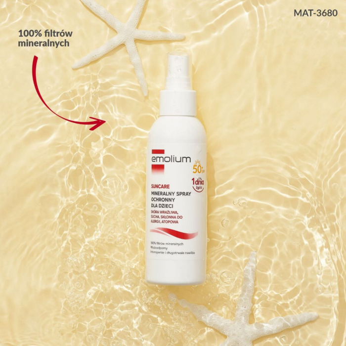 Emolium Suncare Mineralny spray ochronny SPF50+