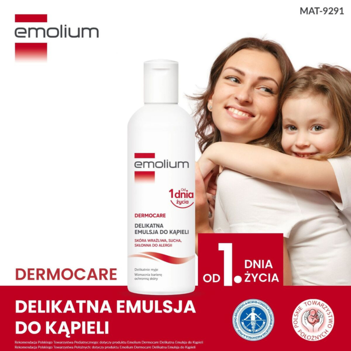 Emolium Dermocare Delikatna emulsja do kąpieli, 200 ml