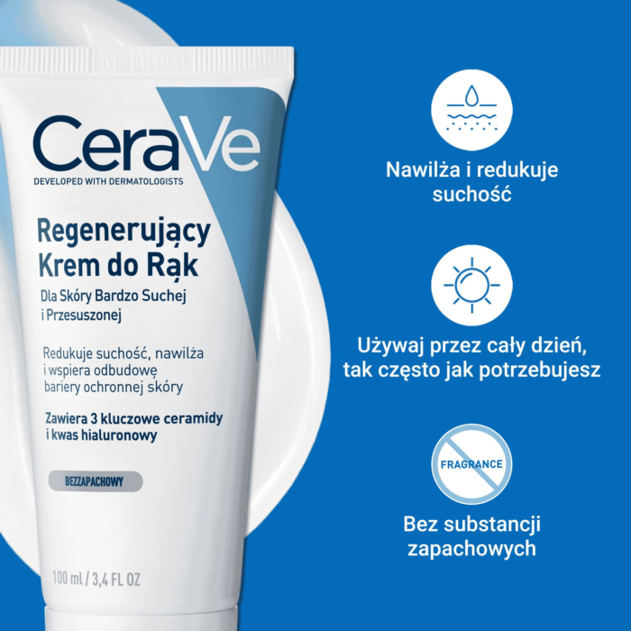 CeraVe Regenerujący krem do rąk do skóry bardzo suchej 100 ml