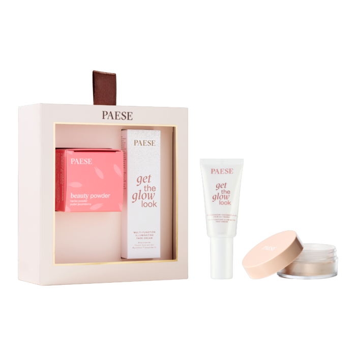 Paese Zestaw prezentowy: Get The Glow Look Krem + Sypki puder jęczmienny