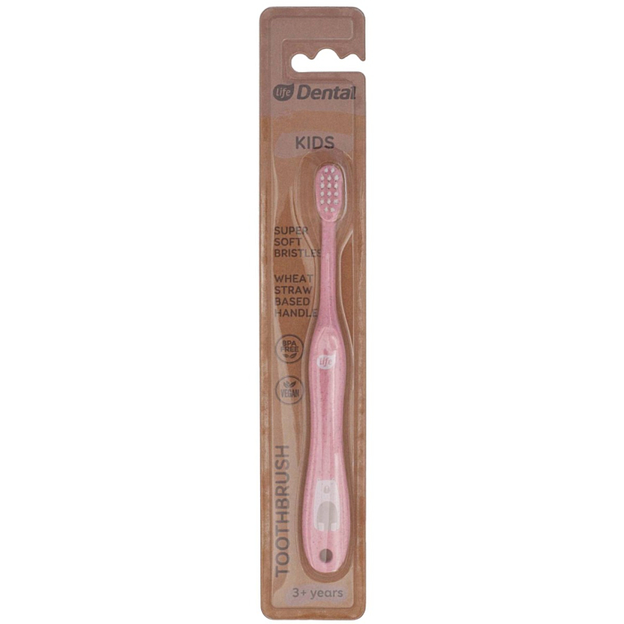 Life Szczoteczka do zębów dla dzieci 3+ Soft BIORóżowa