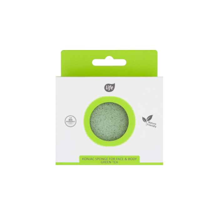 Life Gąbeczka konjac Green Tea okrągła 