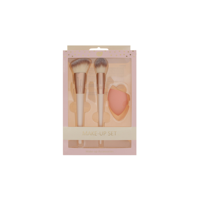 LIFE Make-up Set Zestaw pędzli do makijażu twarzy z gąbką