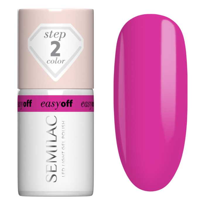 Semilac Lakier do paznokci Easy Off, L16 Magenta Crush