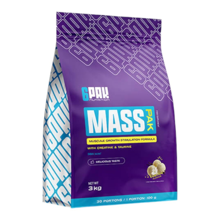 6PAK Mass Pak Vanilla, proszek 3000 g