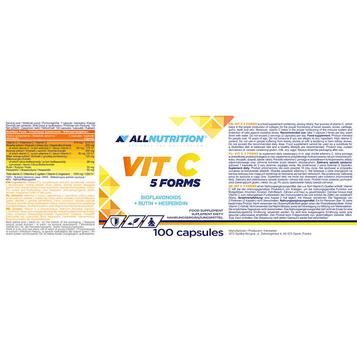 Allnutrition Vit C 5 Forms, Kapsułki