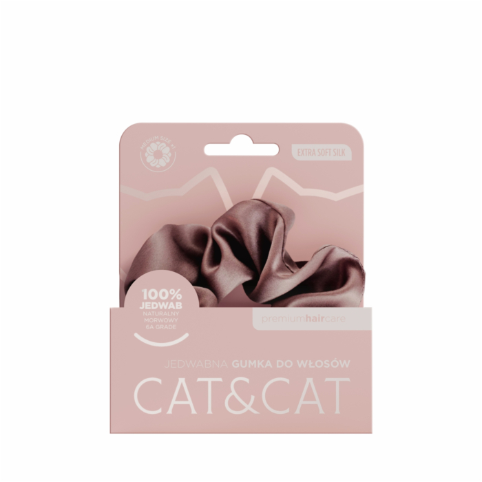 Cat&Cat Jedwabna Gumka do włosów Różowa