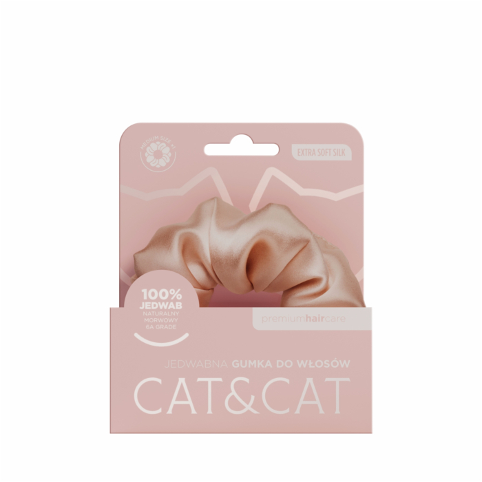Cat&Cat Jedwabna Gumka do włosów Beżowa