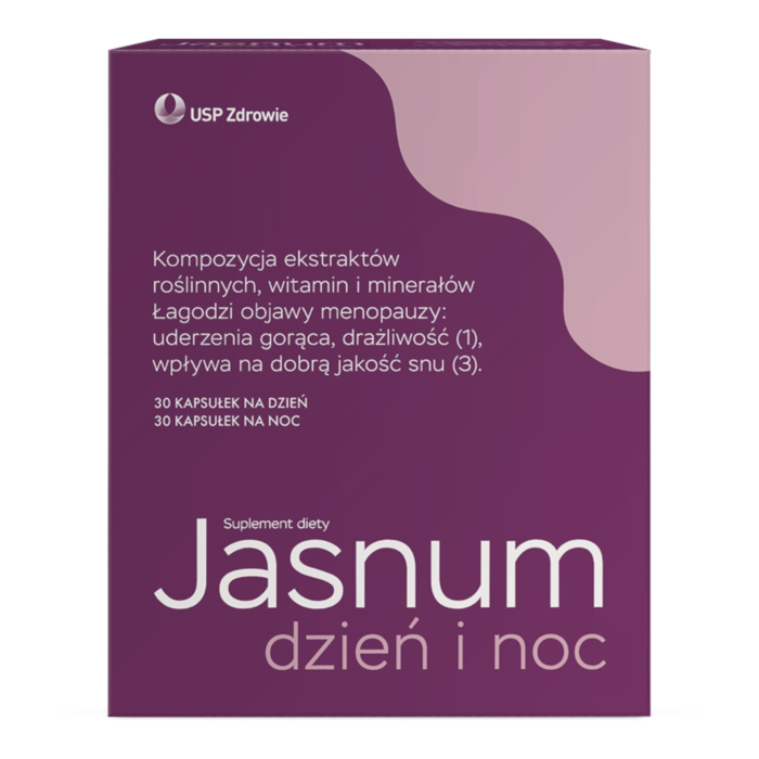 Jasnum Dzień i Noc Preparat łagodzący objawy menopauzy, Kapsułki 30+30 szt.