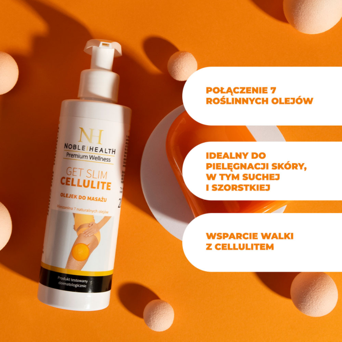 Noble Health Get Slim Cellulite, Olejek do Masażu 200 g