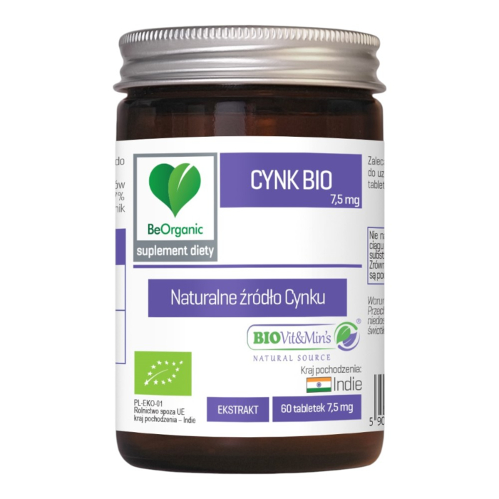 Be Organic Cynk Bio 7,5 mg Tabletki, 60 szt.