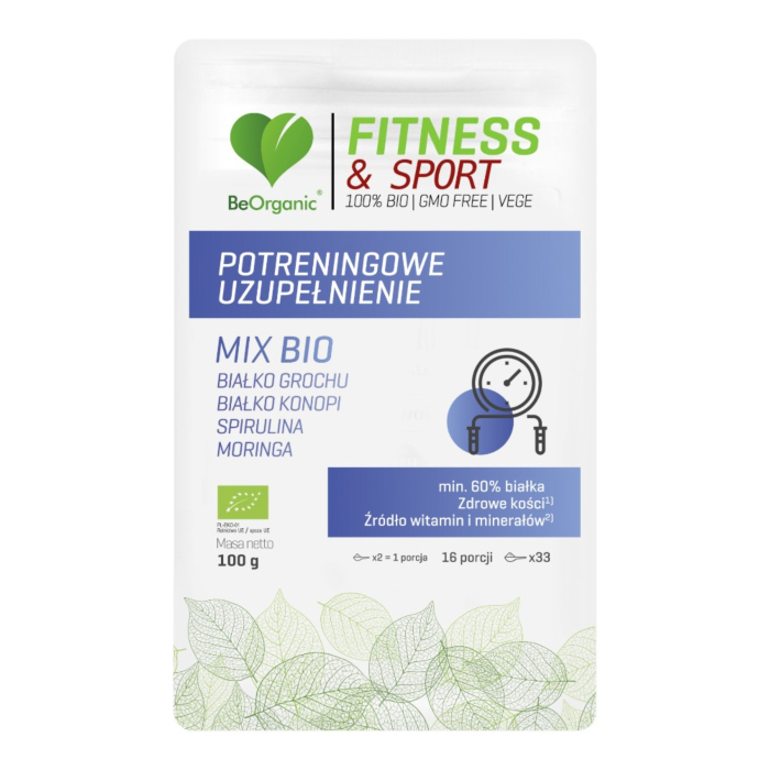 Be Organic Potreningowe uzupełnienie Mix Bio Proszek, 100 g