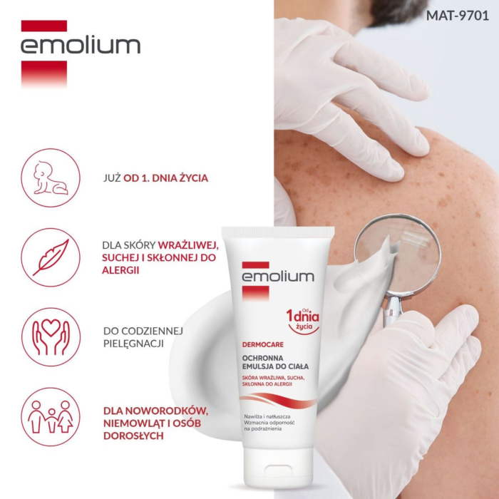Emolium Dermocare Ochronna emulsja do ciała, 200 ml